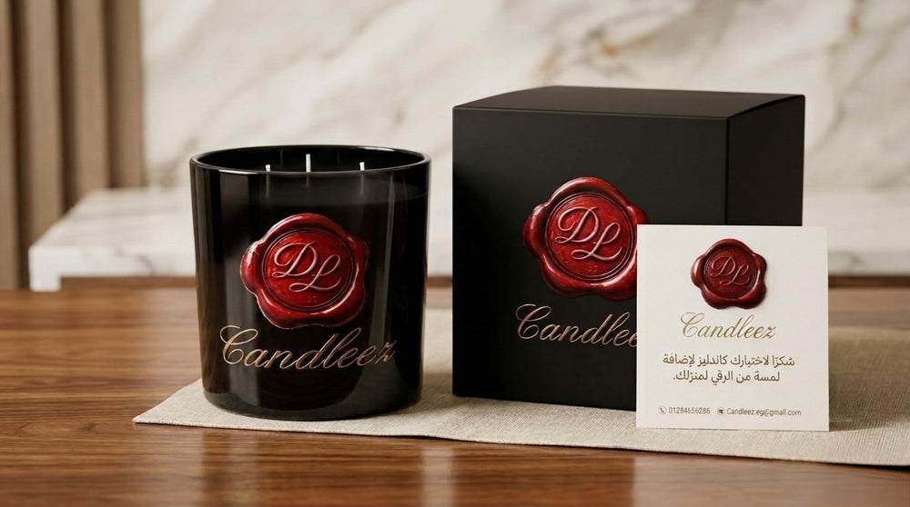 شمعة Midnight Orchid السوداء مع العبوة الفاخرة من Candlez